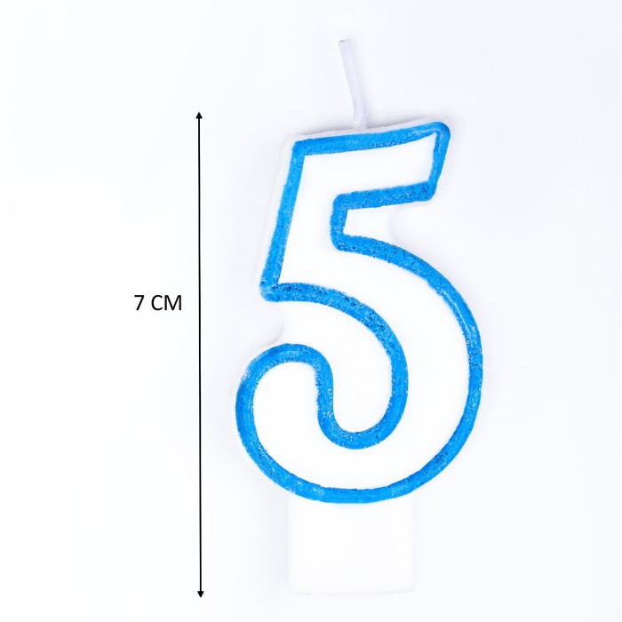 Свеча цифра для торта 5, Микс