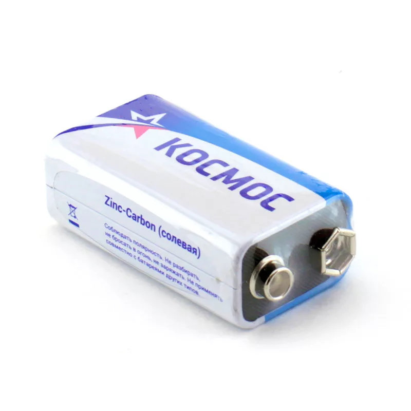 Батарейка крона Космос 6F22 солевая, 1шт