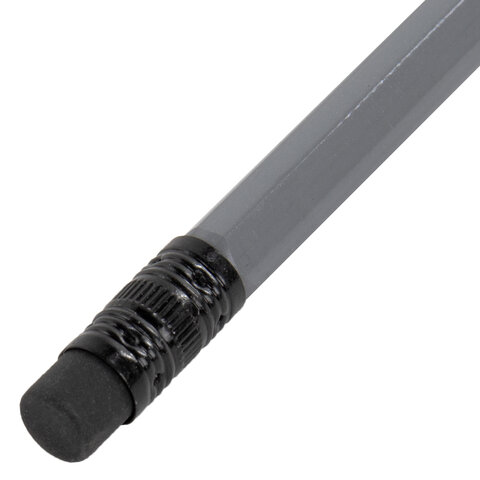 Карандаш чернографитный BRAUBERG ULTRA, 1 шт., HB, с ластиком, пластиковый