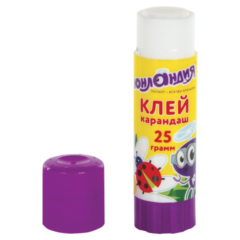 Клей-карандаш ЮНЛАНДИЯ ЮНЛАНДИК И БОЖЬЯ КОРОВКА, 25 г, улучшенный