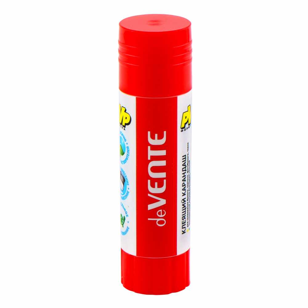 Клей карандаш deVENTE 15 гр. PVP основа, быстросохнущий