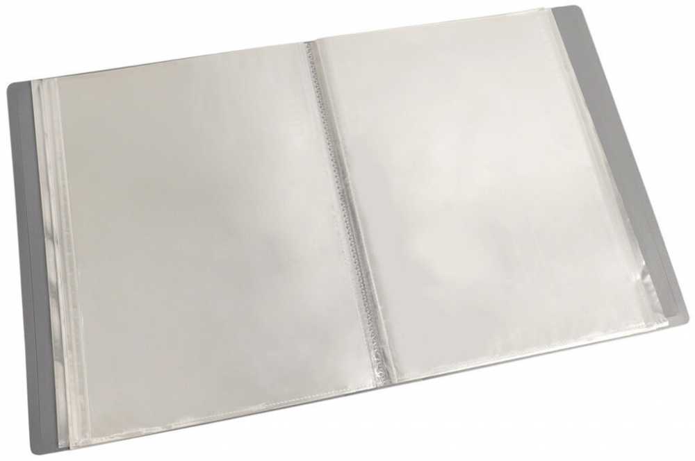 Папка файл А4 10 листов 0,50мм, серая Buro