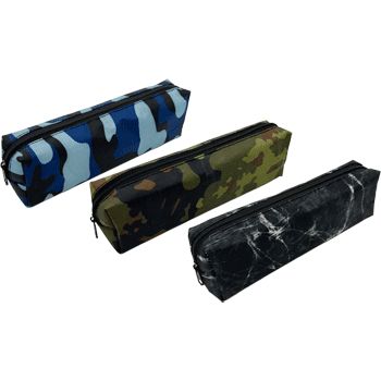 Пенал-косметичка (200*70*35) молния, ткань Military, прямоугольный на 50 пр., ассорти
