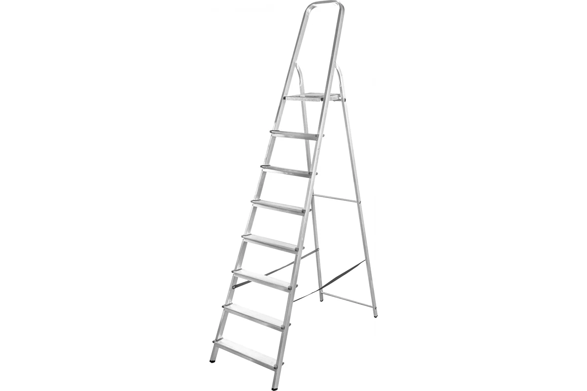 Алюминиевая стремянка Gigant AS 108, 8 ступеней, максимальная нагрузка 150кг