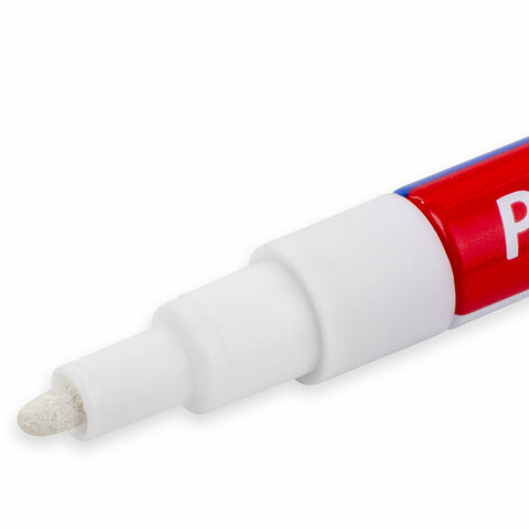 Маркер-краска лаковый EXTRA (paint marker) 2 мм, БЕЛЫЙ, УСИЛЕННАЯ НИТРО-ОСНОВА, BRAUBERG