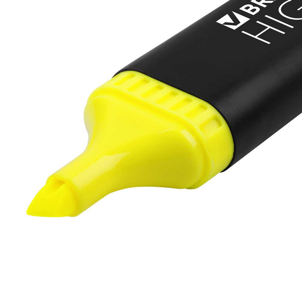 Текстовыделитель BRAUBERG Contract, ЖЕЛТЫЙ, линия 1-5 мм