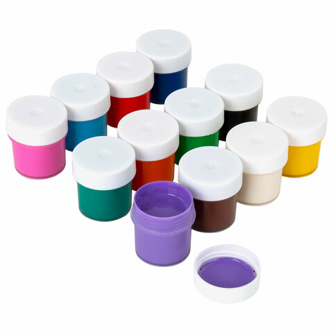 Гуашь BRAUBERG ART ПЕЙЗАЖ, 12 цветов по 20 мл