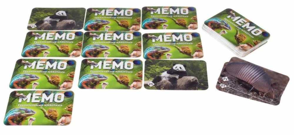 Игра Мемо Удивительные животные (50 карточек)