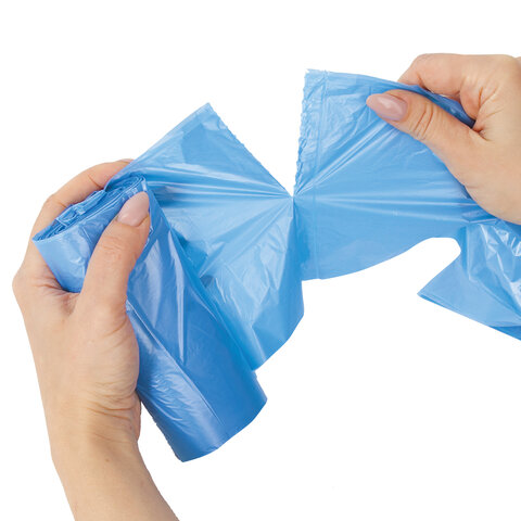 Мешки для мусора LAIMA ULTRA 20 л синие, в рулоне 30 шт. прочные, ПНД 8 мкм, 45х50 см