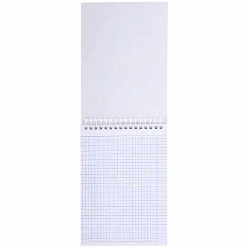 Блокнот А5 80л гребень METALLIC Красный клетка, бумвинил Hatber