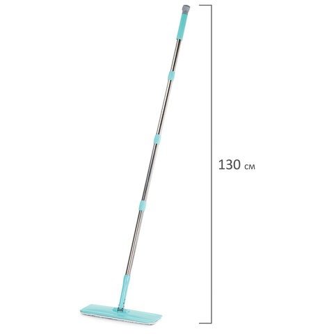 Комплект для уборки: швабра, ведро 9 л/7 л двухкамерное с отжимом, 3 насадки МОП (кармашки с двух сторон) COMPACT MOP, LAIMA