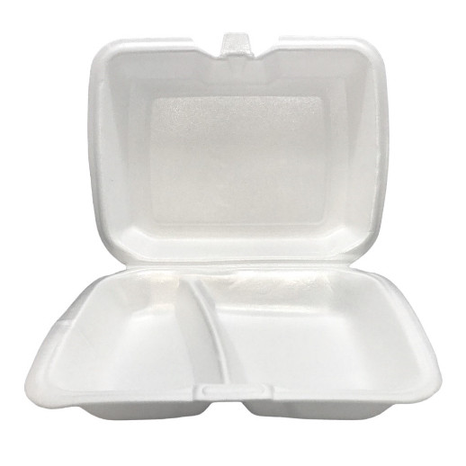 Ланч-бокс 2-х секционный белый LB max-2 (255*190*70), шт