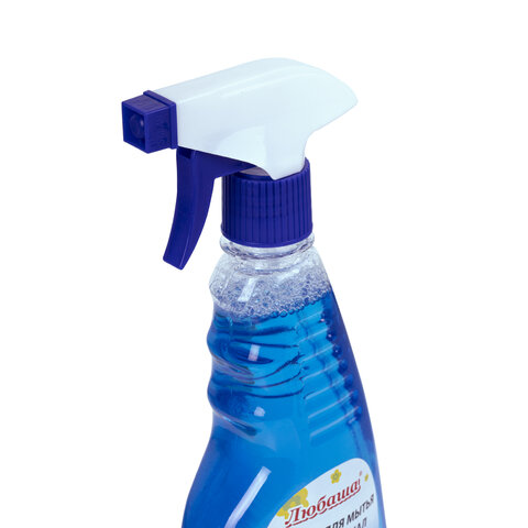 Средство для мытья стекол и зеркал 500 мл Морозная свежесть распылитель, ЛЮБАША