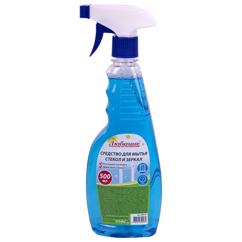 Средство для мытья стекол и зеркал 500 мл Морозная свежесть распылитель, ЛЮБАША