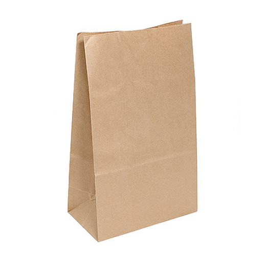 Пакет бумажный 80*50*230 крафт, прямоугольное дно, шт