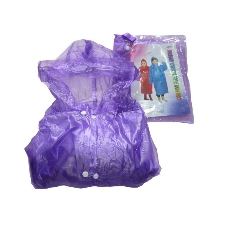 Плащ дождевик детский, виниловый, в чехле H832