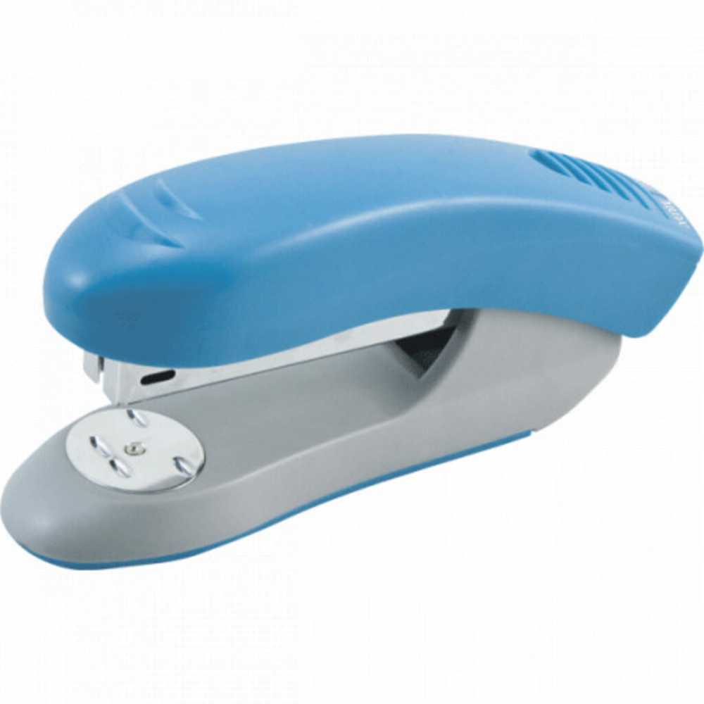 Степлер №24/6, 26/6 до 20 л, пластик, голубой НЕОН, deVENTE