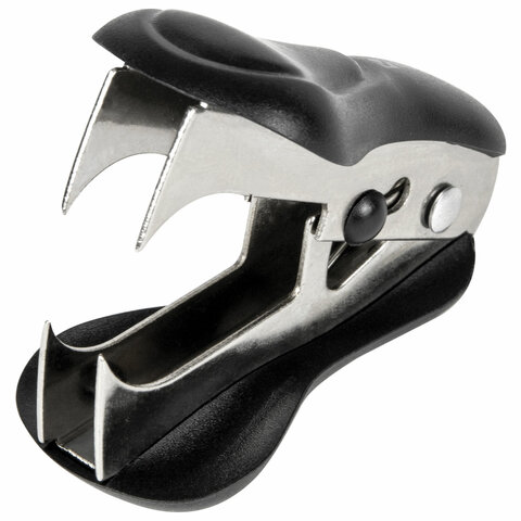 Антистеплер для скоб № 10 и № 24/6, BRAUBERG ST-100, с фиксатором, черный