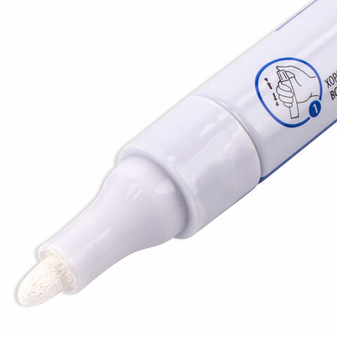 Маркер-краска лаковый EXTRA (paint marker) 4 мм, БЕЛЫЙ, УСИЛЕННАЯ НИТРО-ОСНОВА, BRAUBERG