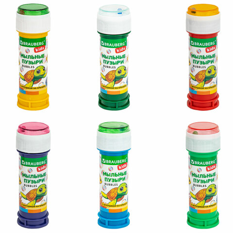 Мыльные пузыри 60 мл, с игрушкой на крышке, BRAUBERG KIDS