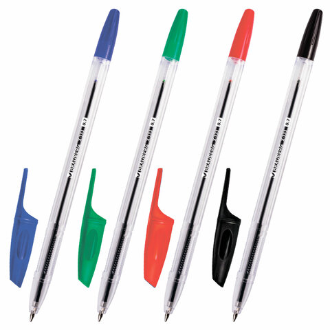 Ручки шариковые BRAUBERG X-333, НАБОР 4 цвета, узел 0,7 мм, линия 0,35 мм