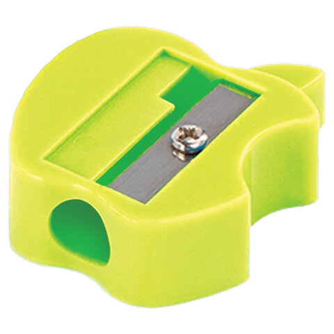 Точилка ПИФАГОР Яблоко, пластиковая, корпус ассорти