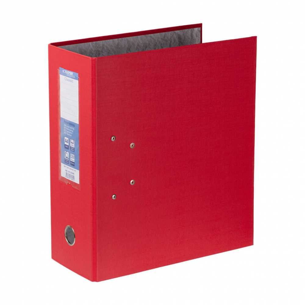 Регистратор А4 125мм PVC, 2 механизма, ClassicHC, красный, карман Expert Complete