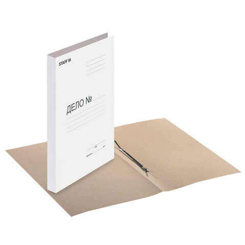 Скоросшиватель картонный STAFF, гарантированная плотность 220 г/м2, до 200 л.