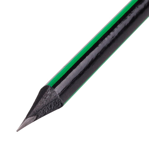 Карандаш чернографитный BRAUBERG VIVID, 1 шт., HB, с ластиком, корпус ассорти