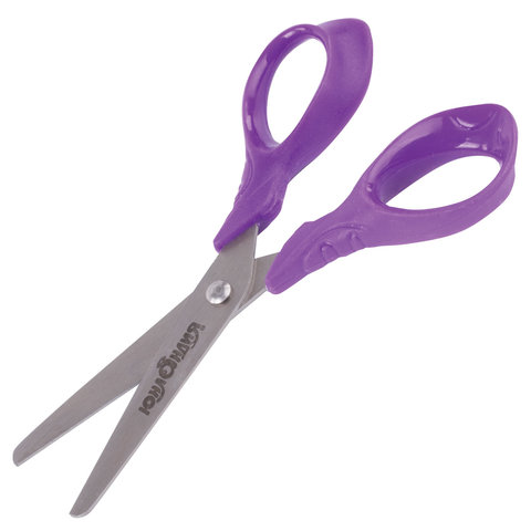 Ножницы ЮНЛАНДИЯ КОТИК МЯУ, 130 мм, картонная упаковка с подвесом, ассорти