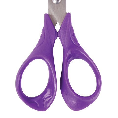 Ножницы ЮНЛАНДИЯ КОТИК МЯУ, 130 мм, картонная упаковка с подвесом, ассорти