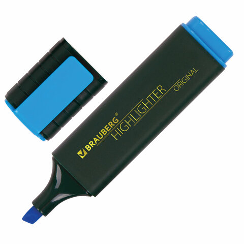 Текстовыделитель BRAUBERG ORIGINAL, ГОЛУБОЙ, линия 1-5 мм
