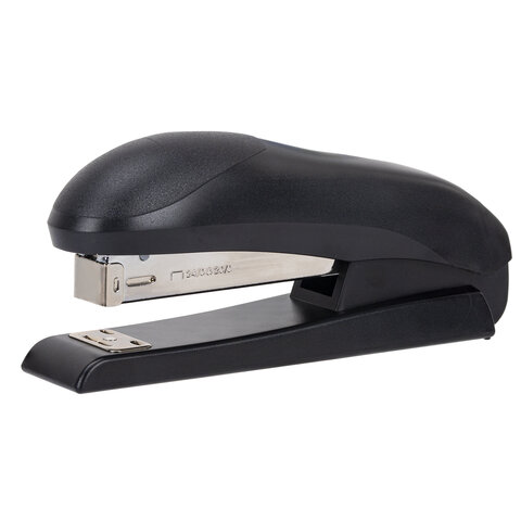 Степлер №24/6, №26/6 BRAUBERG UNIVERSAL, до 30 листов, на 100 скоб, черный