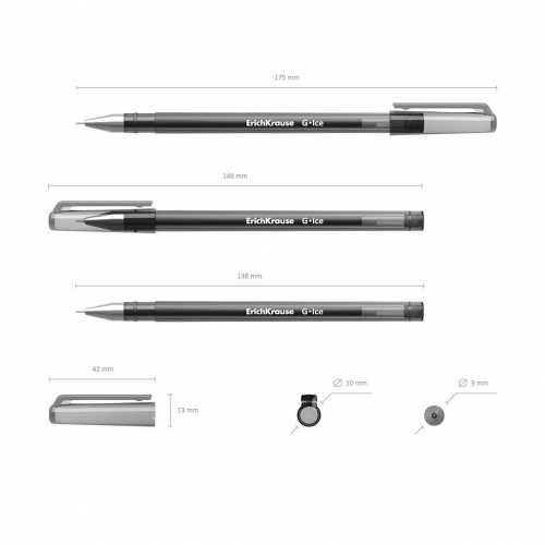 Ручка гелевая ErichKrause G-ICE черная, 0,5мм ErichKrause