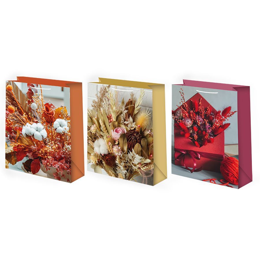 Пакет подарочный бумажный 18*23*10 см, Микс