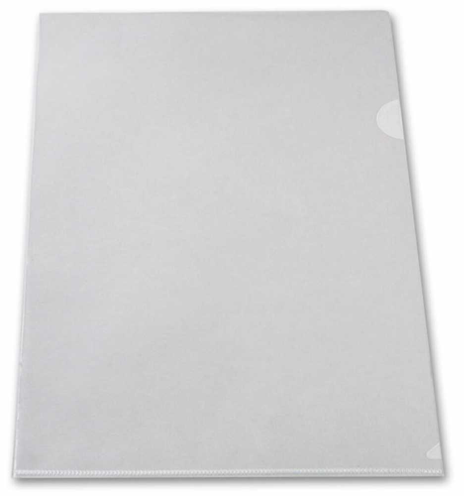 Папка уголок А4 прозрачная, плотность 0,18 мм, бесцветная Бюрократ