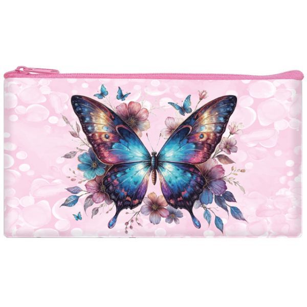 Пенал-косметичка (205*108) молния, ткань Изящная бабочка