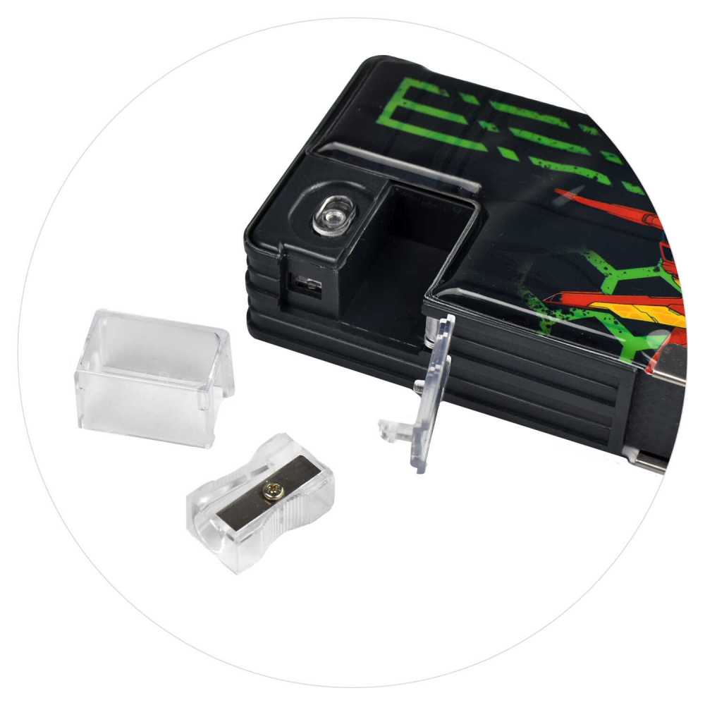 Пенал пластиковый (215*70*30) Роботы, пвх, магнитный клапан