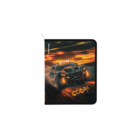 Папка для тетрадей ErichKrause А5 (245*190*30) 1 отделение, молния вокруг, пластик Road Beast