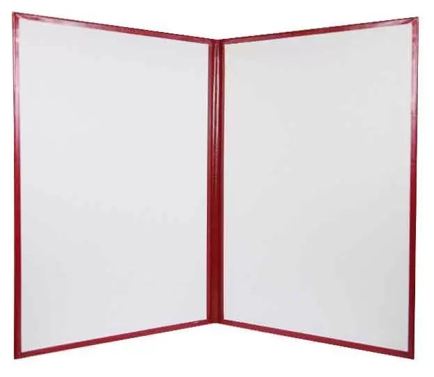 Папка А4 На подпись с гербом, бумвинил  бордовая, пухлая