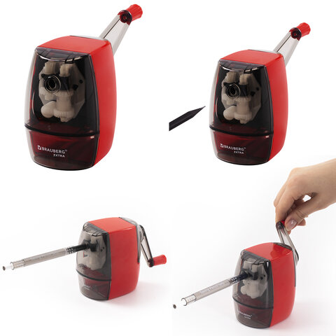 Точилка механическая BRAUBERG EXTRA, держатель-захват для карандаша, крепление к столу