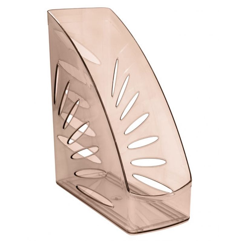 Лоток вертикальный для бумаг СТАММ Тропик (263*245 мм) ширина 110 мм, Тонированный коричневый