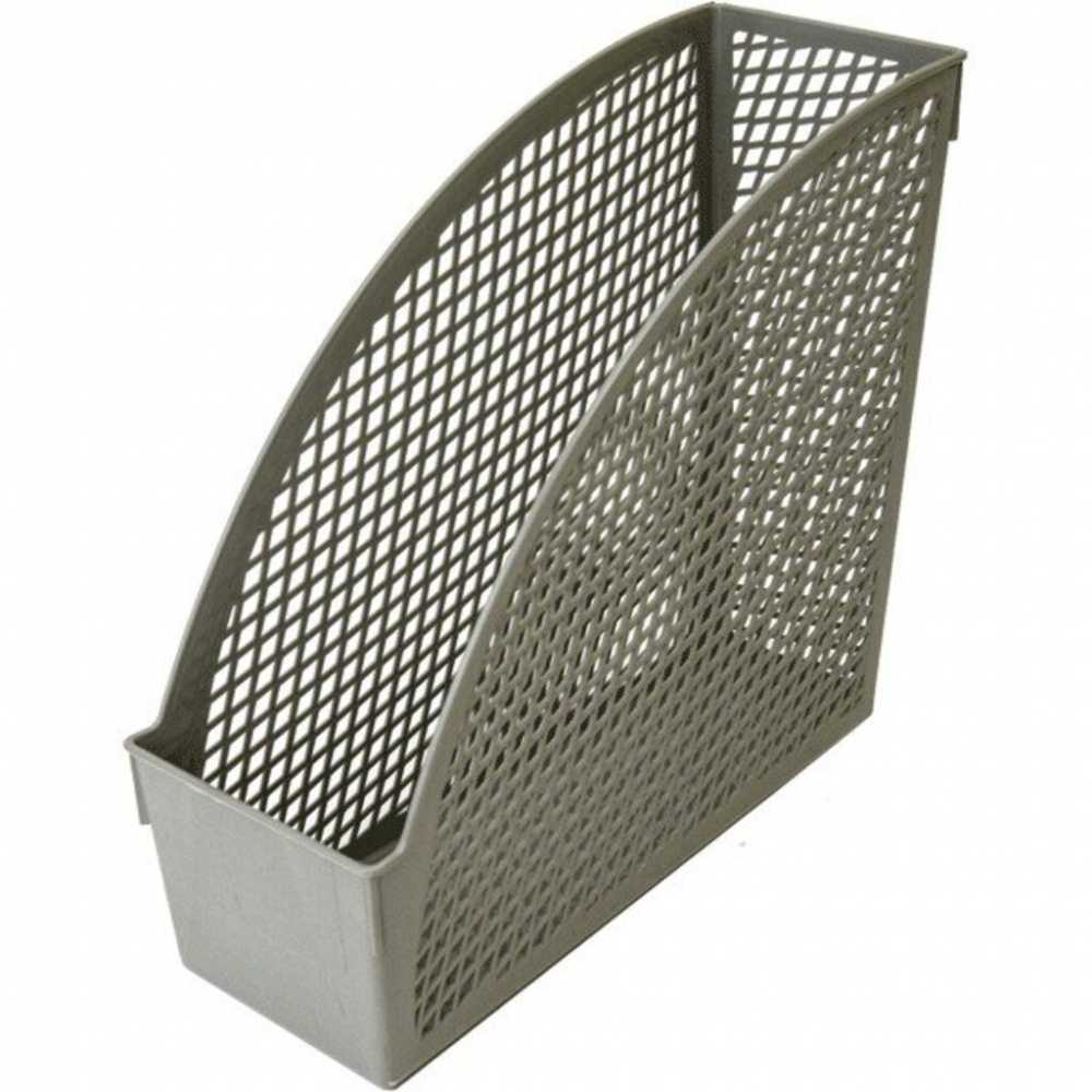 Лоток вертикальный для бумаг deVENTE SIMPLE (25*27см) ширина 10 см, пластик сетчатый серый