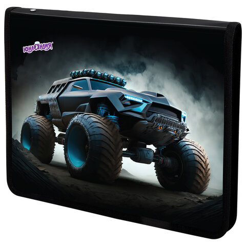 Папка для труда на молнии А4, 1 отделение, откидная планка, органайзер, Space driver