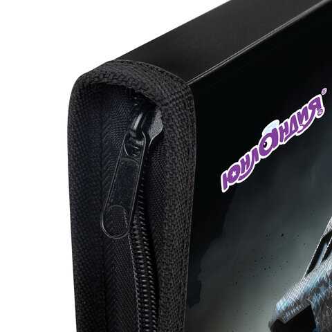 Папка для труда на молнии А4, 1 отделение, откидная планка, органайзер, Space driver