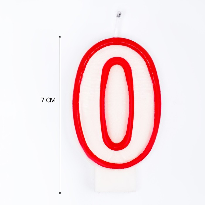 Свеча Цифра для торта 0, Микс