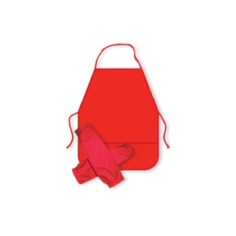 Набор Нарукавники + накидка для труда 490*390мм 2 кармана Красный