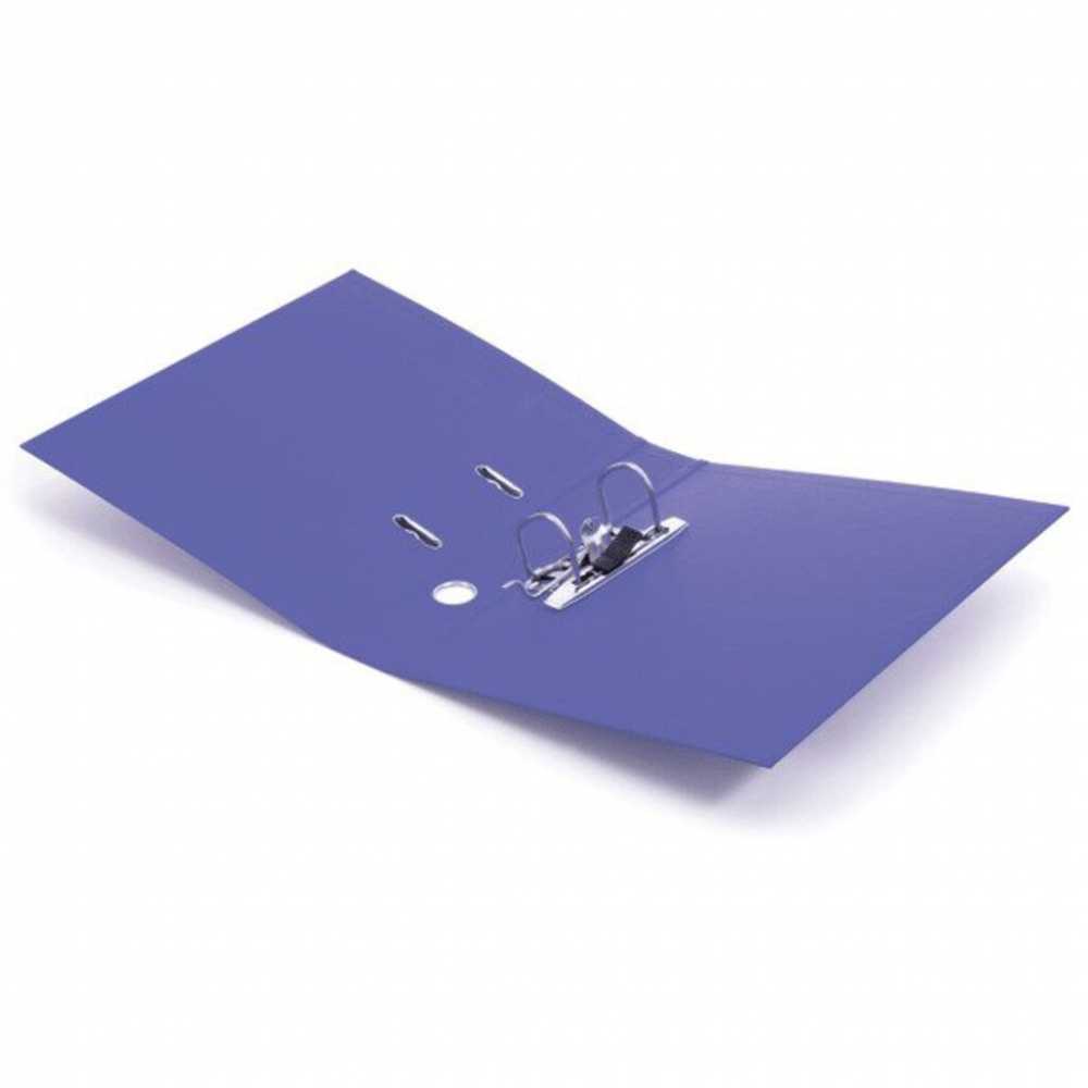 Регистратор А4 75мм, РР с 2-х сторон, синий, металлическая окантовка, карман deVENTE