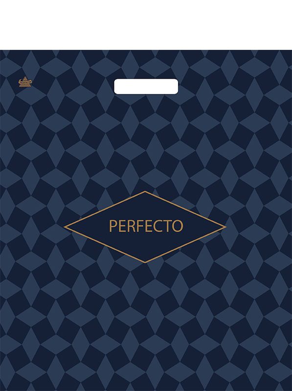 Пакет 42*48см (90мк) с вырубной ручкой Перфекто Калейдоскоп ПВД