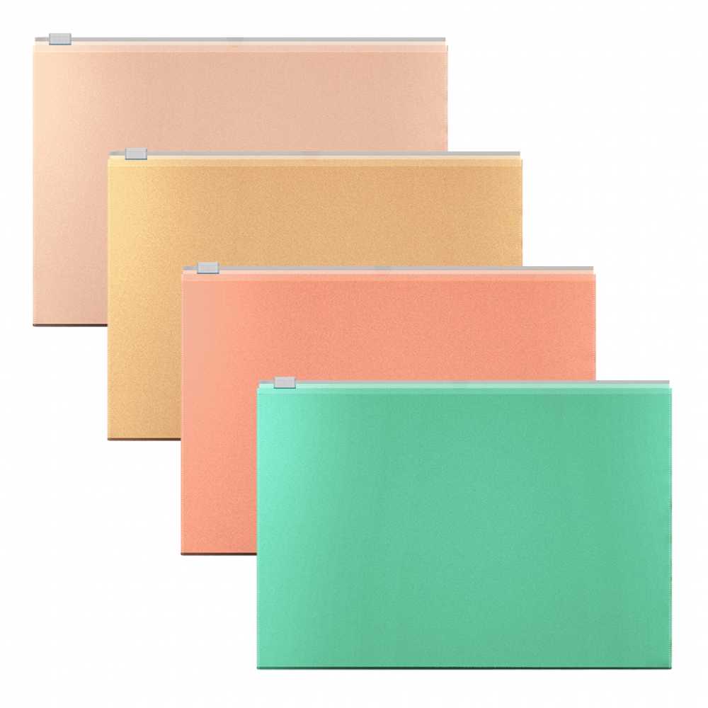 Папка (Zip-пакет) пластиковая ErichKrause Matt Powder, B5, непрозрачная, ассорти